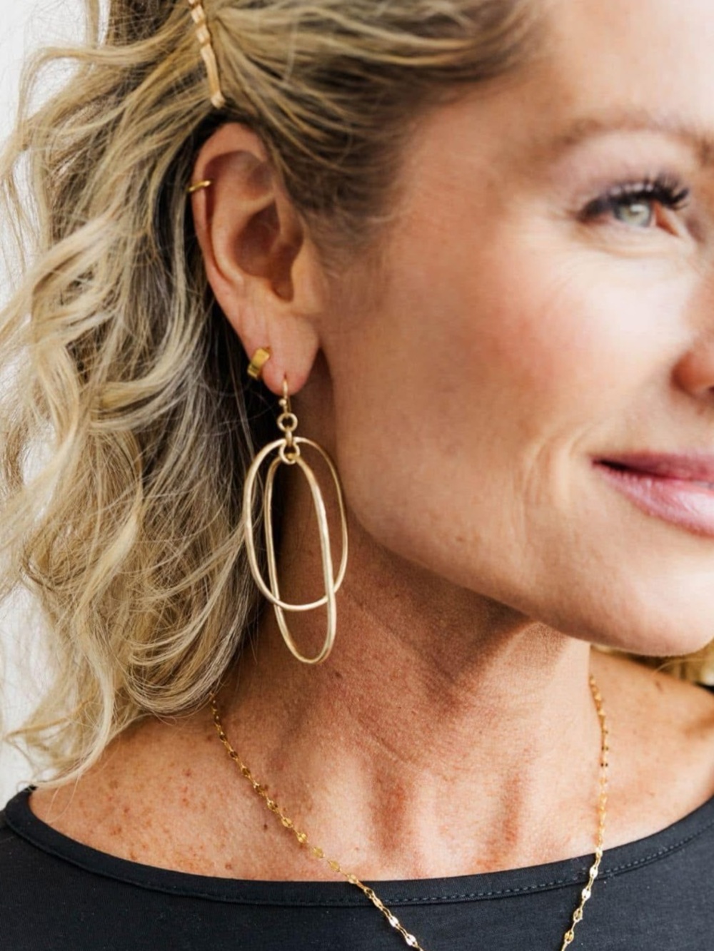 NEW Gold Oval Dangles - Move Me - Plunder
